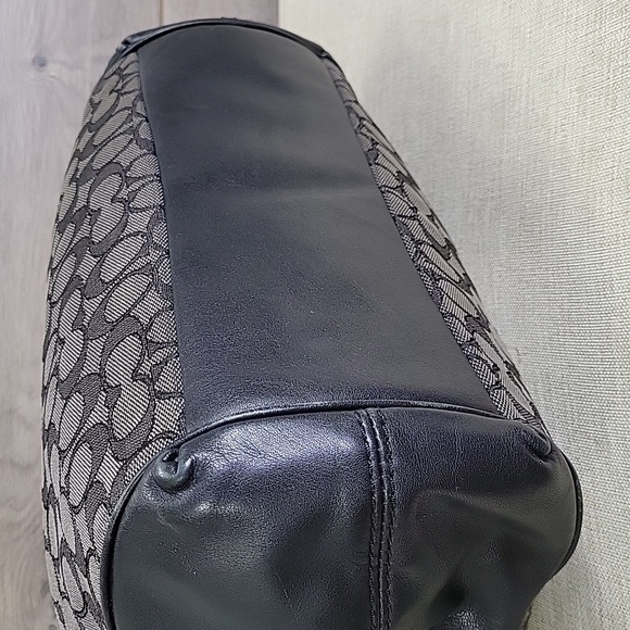 Coach Lexy Signature Black /Gray Shoulder Bag F57612 - Picture 7 of 13